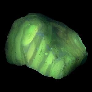 Milk Glass‎ Sapphire Blue Art Glass Cullet Manganese Glowing Swirl Slag #4GX79